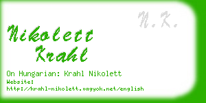 nikolett krahl business card